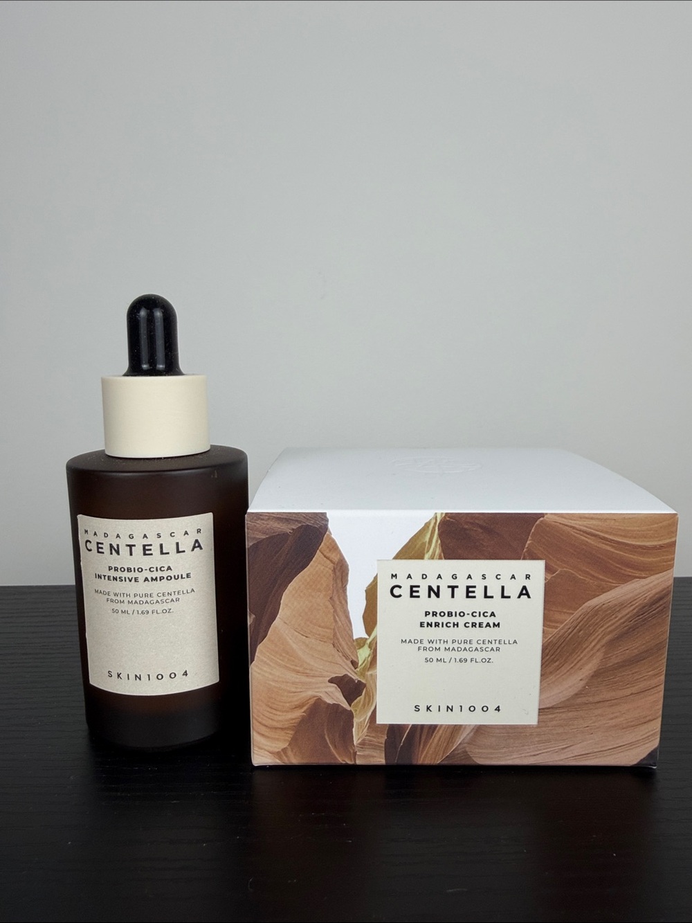 SET SKIN1004 Madagascar Centella Pro-Bio Cica Intensive Ampoule - Brown